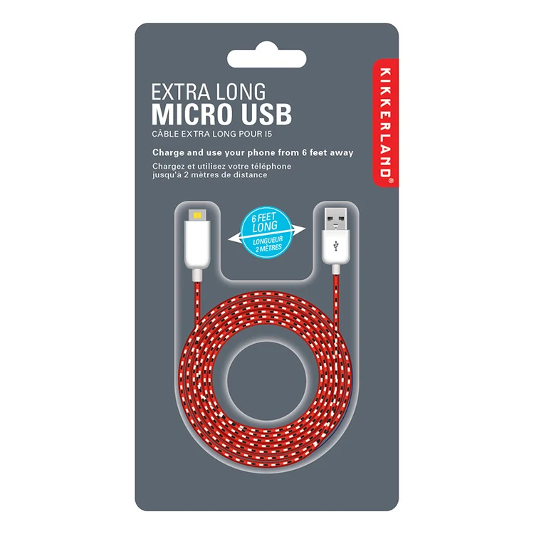 Extra Long Micro USB Charging Cable - Image 3