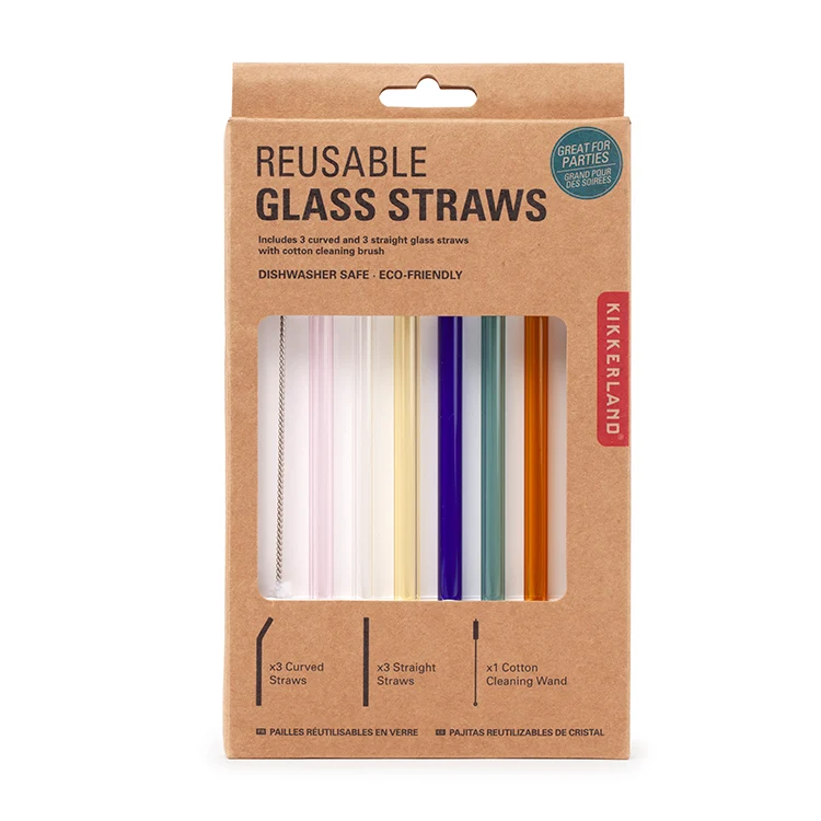 Colorful Reusable Glass Straws - Image 3