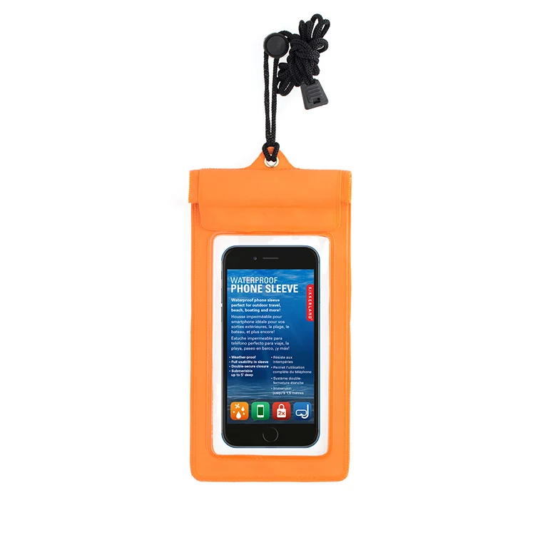 Orange Waterproof Phone Sleeve - Image 3