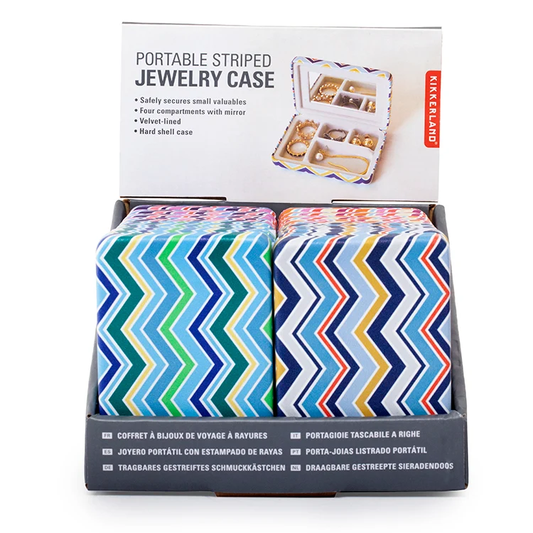 Portable Striped Jewelry Case - Image 3