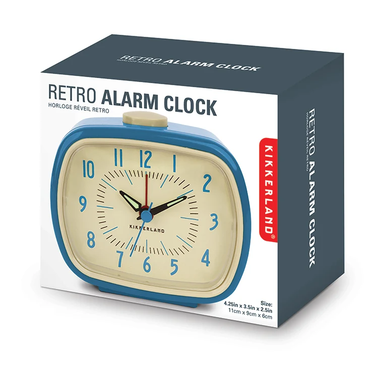 Blue Retro Alarm Clock - Image 3