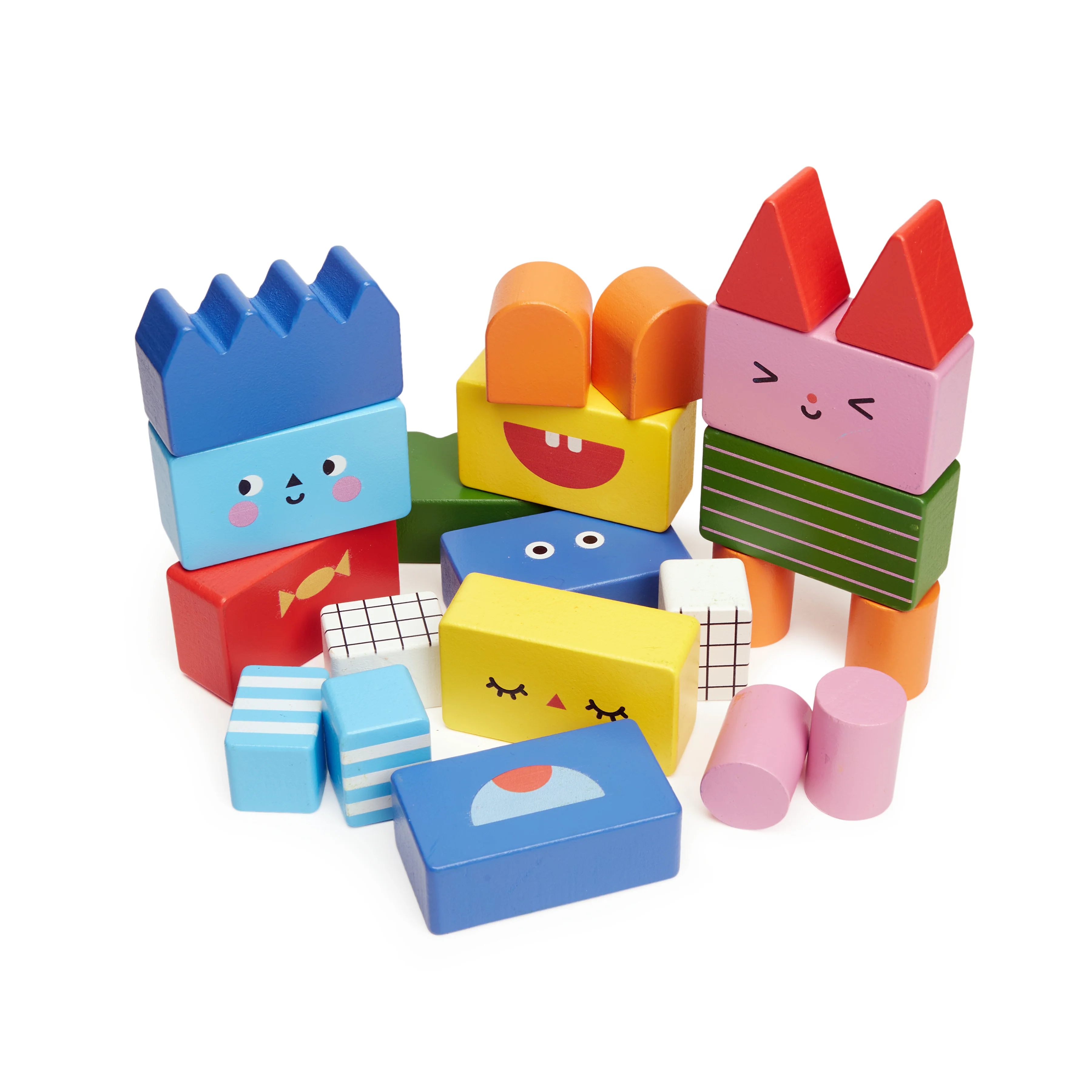 Kidoki Stack & Mix Wooden Building Blocks - Image 3