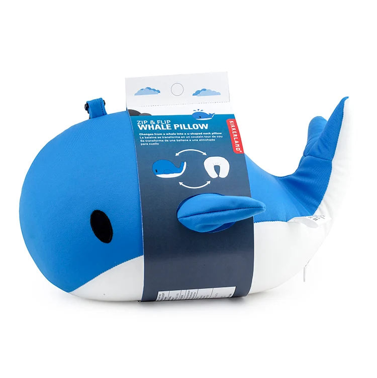 Whale Zip & Flip Travel Pillow - Image 3
